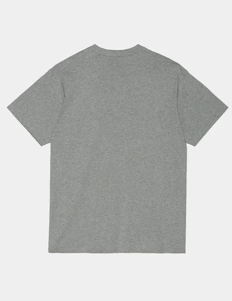 CAMISETA CARHARTT SCRIPT EMBROIDERY  GREY HEATHER WHITE