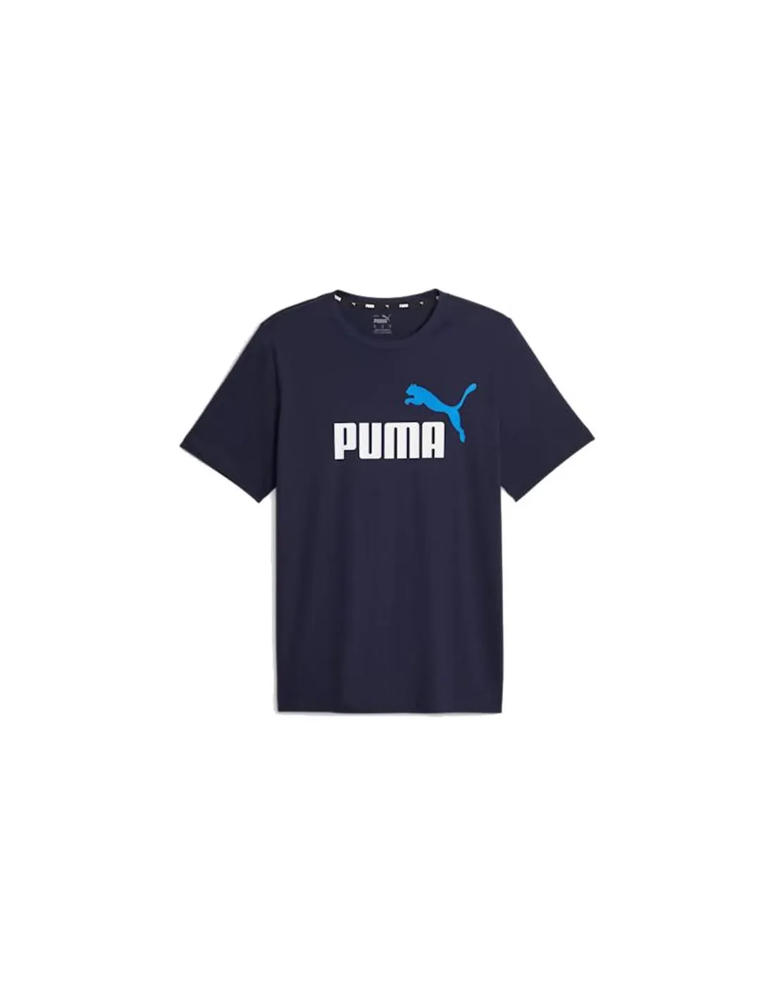 Camiseta Casual Puma Ess+ 2 Col Logo Navy Hombre