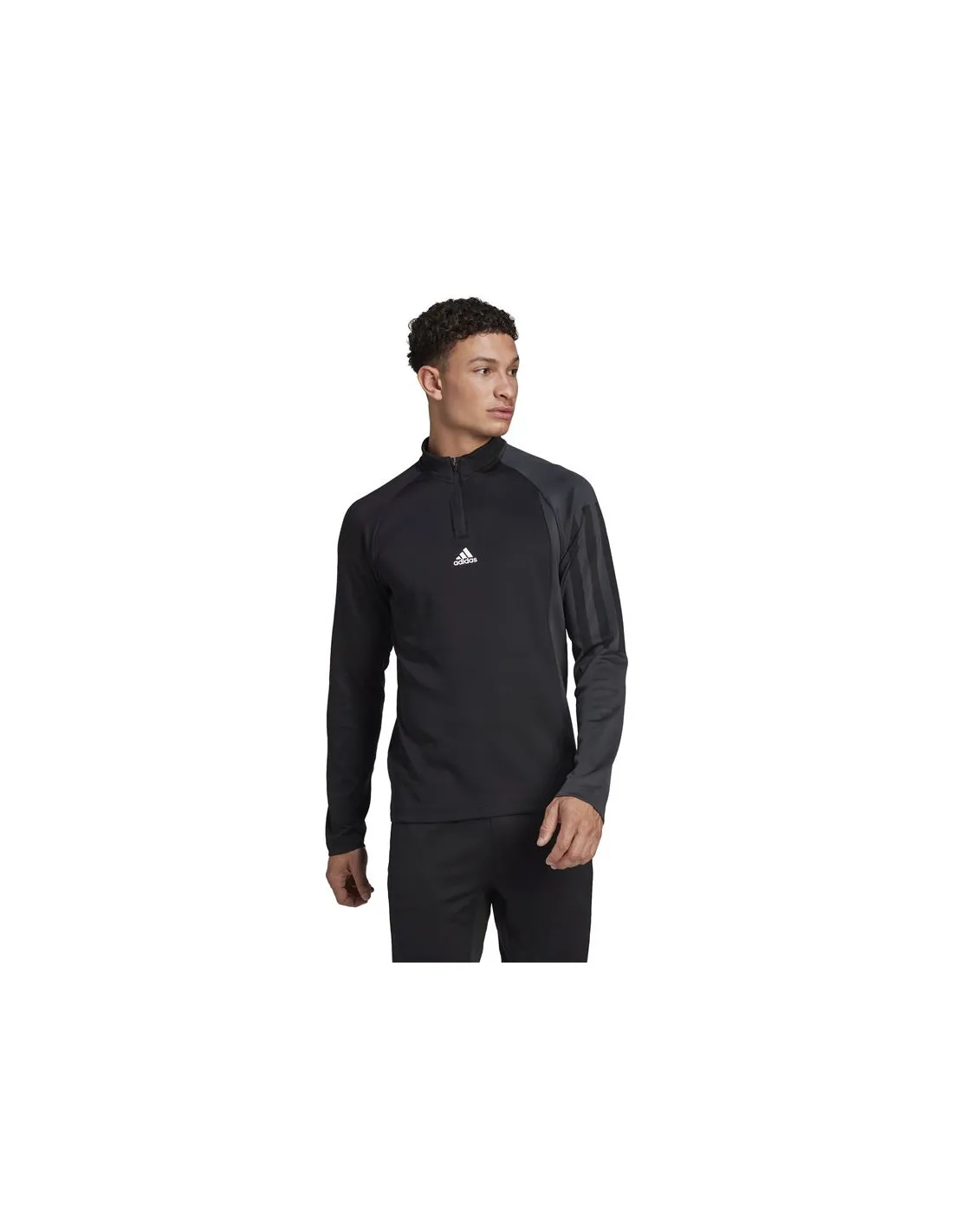 CAMISETA DE FITNESS ADIDAS 1/4ZIP COLOURBLOCK HOMBRE BK