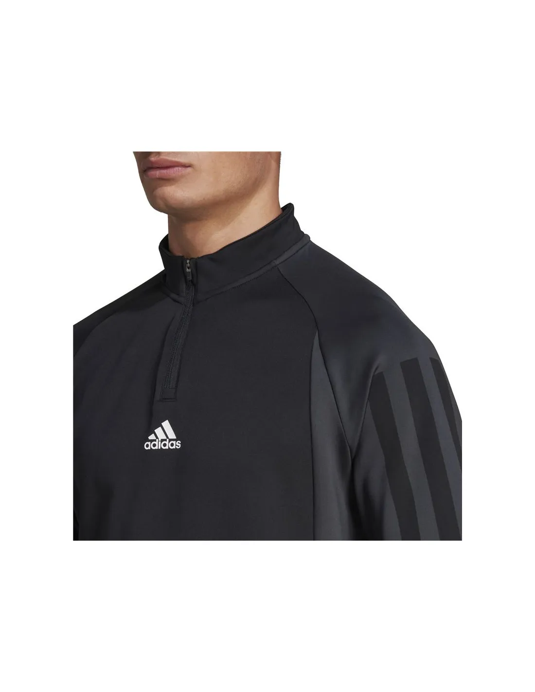 CAMISETA DE FITNESS ADIDAS 1/4ZIP COLOURBLOCK HOMBRE BK
