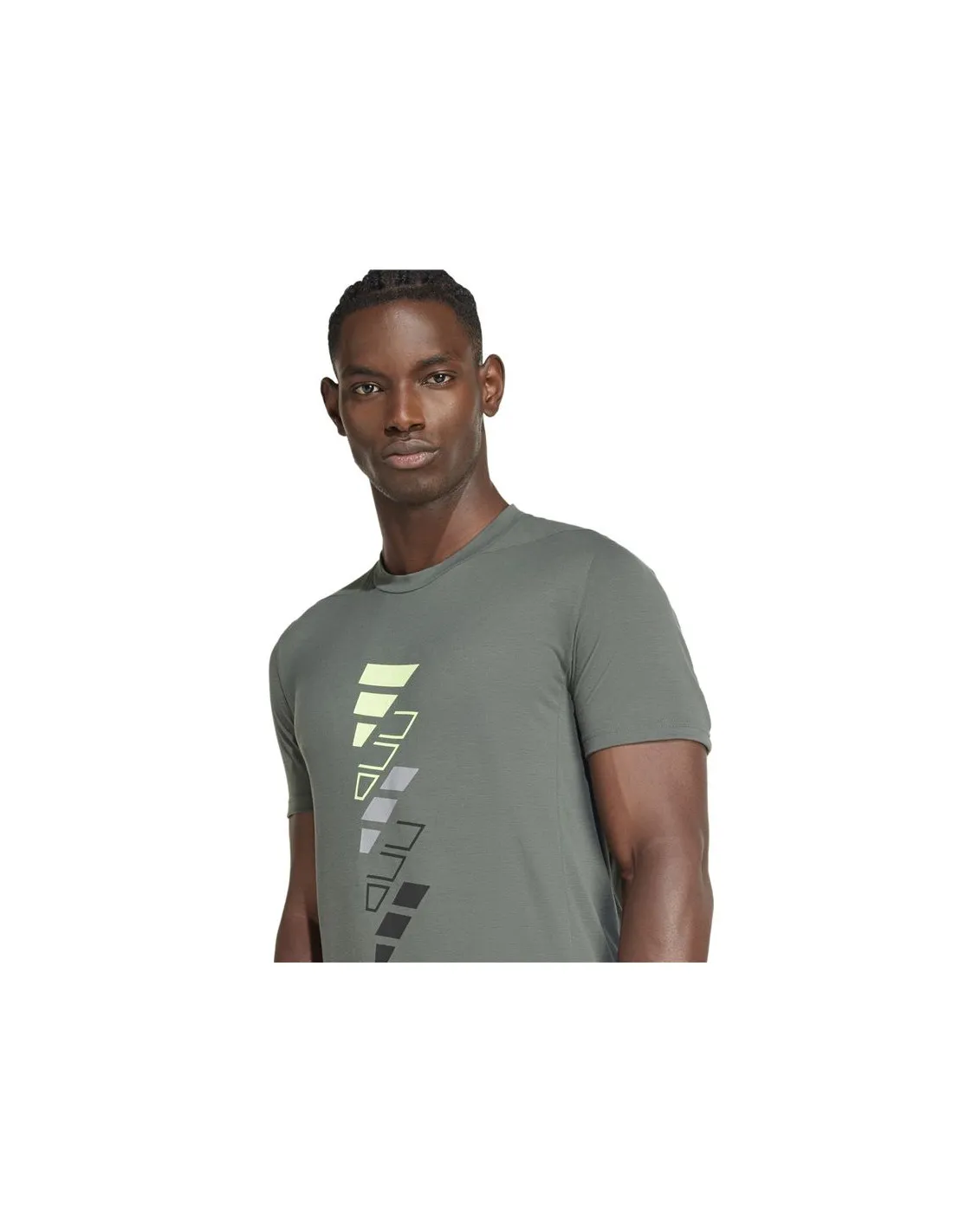 Camiseta de Fitness adidas Aeroready D4T Logo Graphic Hombre Gris