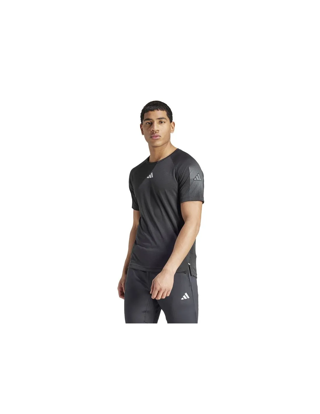 Camiseta de Fitness adidas Gym+ Training Brandlove Hombre Negro