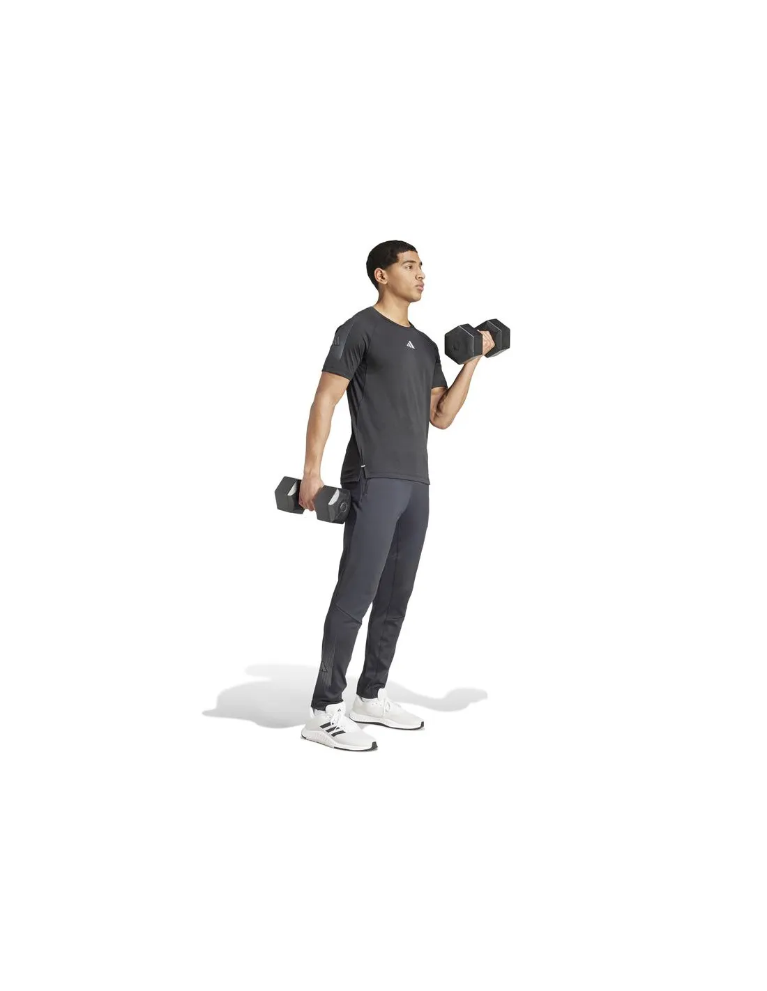 Camiseta de Fitness adidas Gym+ Training Brandlove Hombre Negro