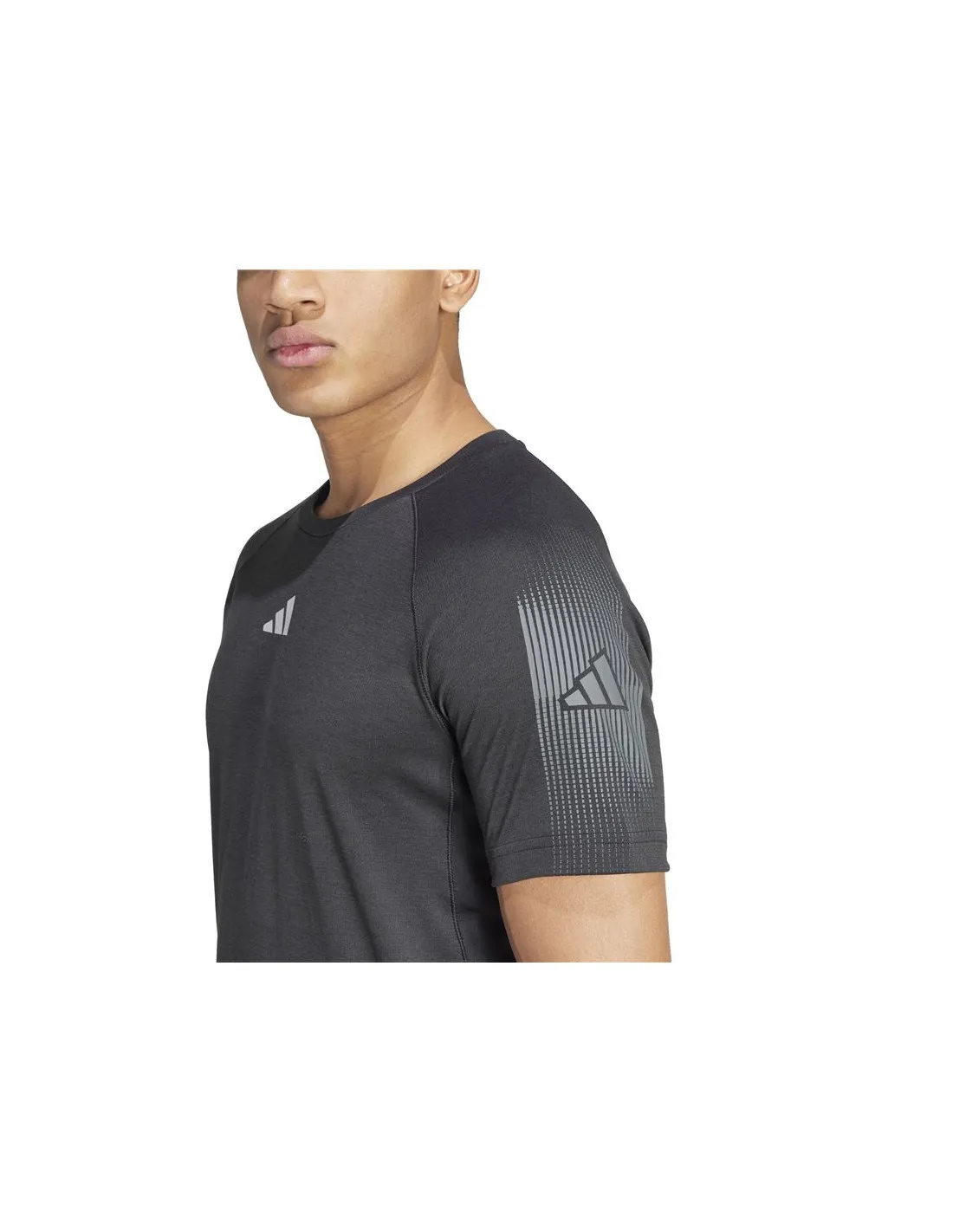 Camiseta de Fitness adidas Gym+ Training Brandlove Hombre Negro