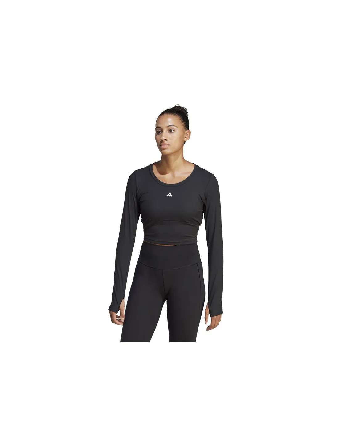 Camiseta de Fitness adidas Studio Negro Mujer