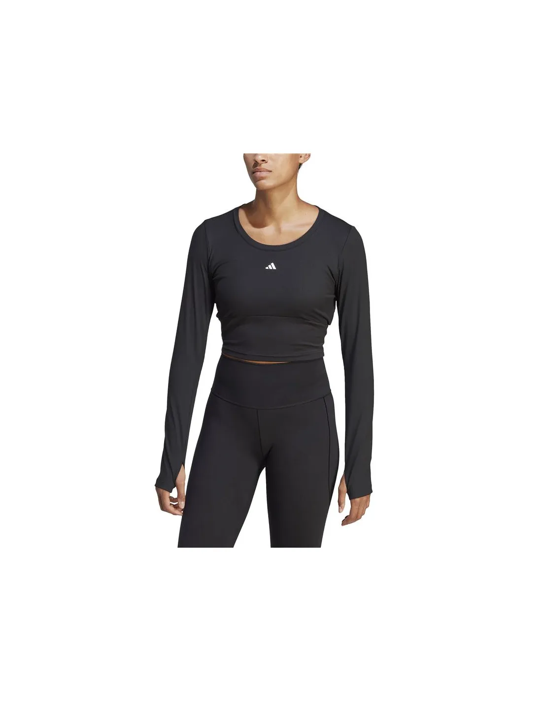 Camiseta de Fitness adidas Studio Negro Mujer