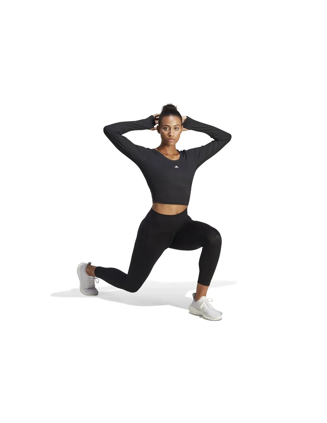 Camiseta de Fitness adidas Studio Negro Mujer