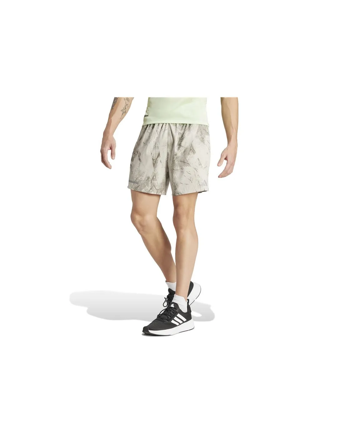 Camiseta de Running adidas Ultimate Allover Print Hombre Gris