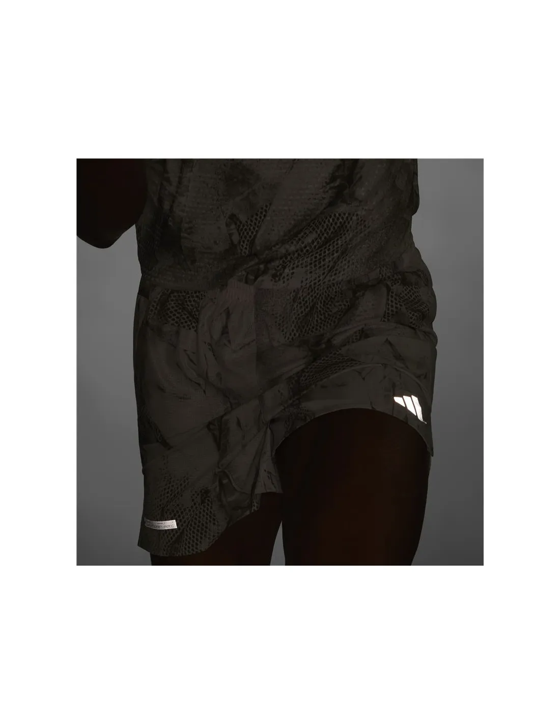 Camiseta de Running adidas Ultimate Allover Print Hombre Gris