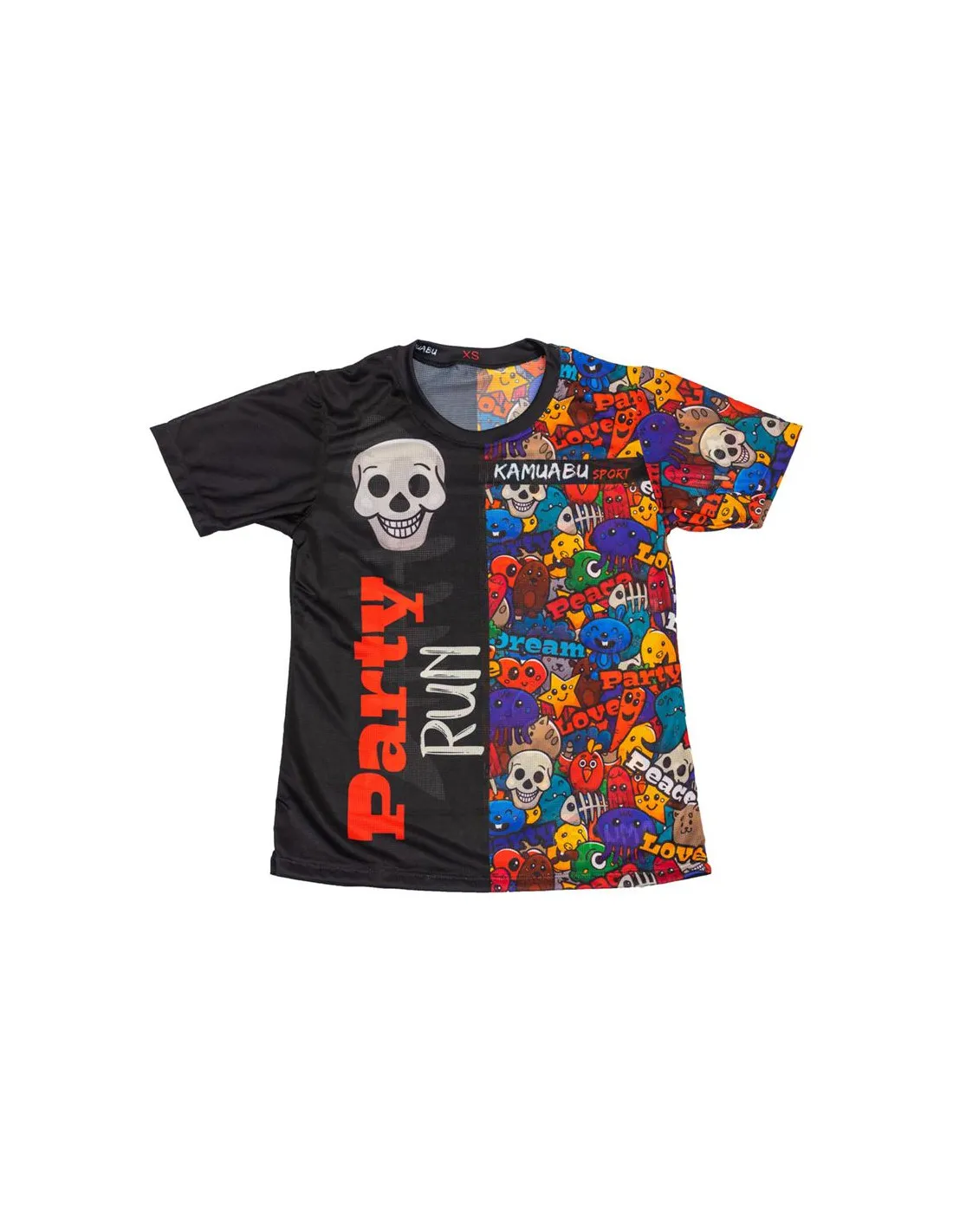 Camiseta de running Kamuabu Partyrun negro