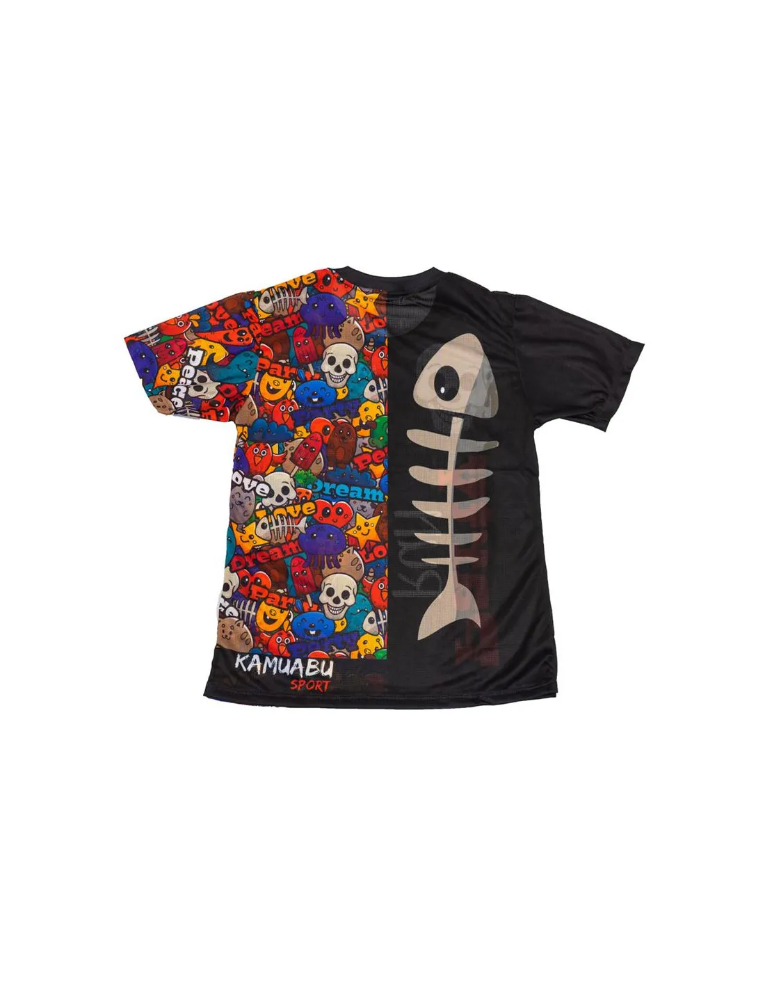 Camiseta de running Kamuabu Partyrun negro
