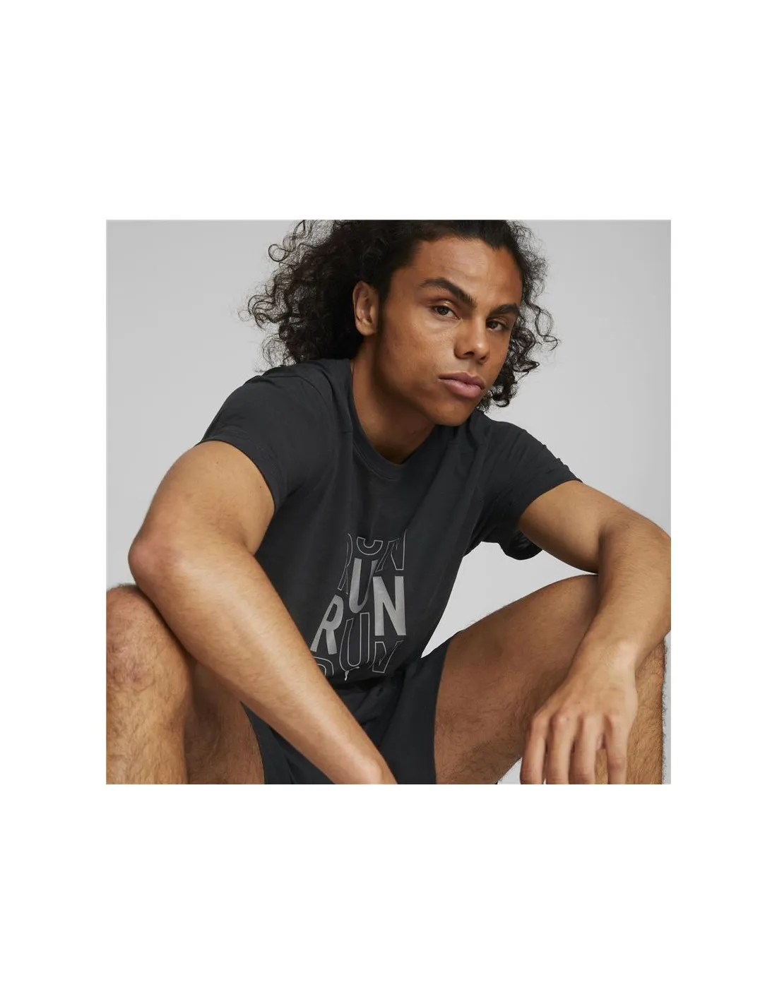 Camiseta de running Puma Performace Logo negro Hombre