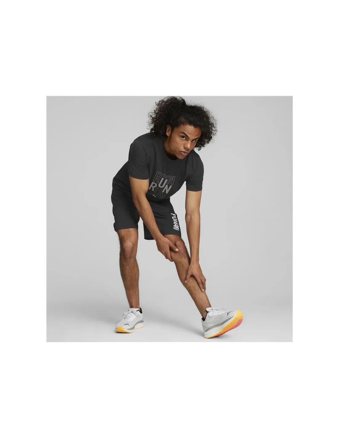 Camiseta de running Puma Performace Logo negro Hombre