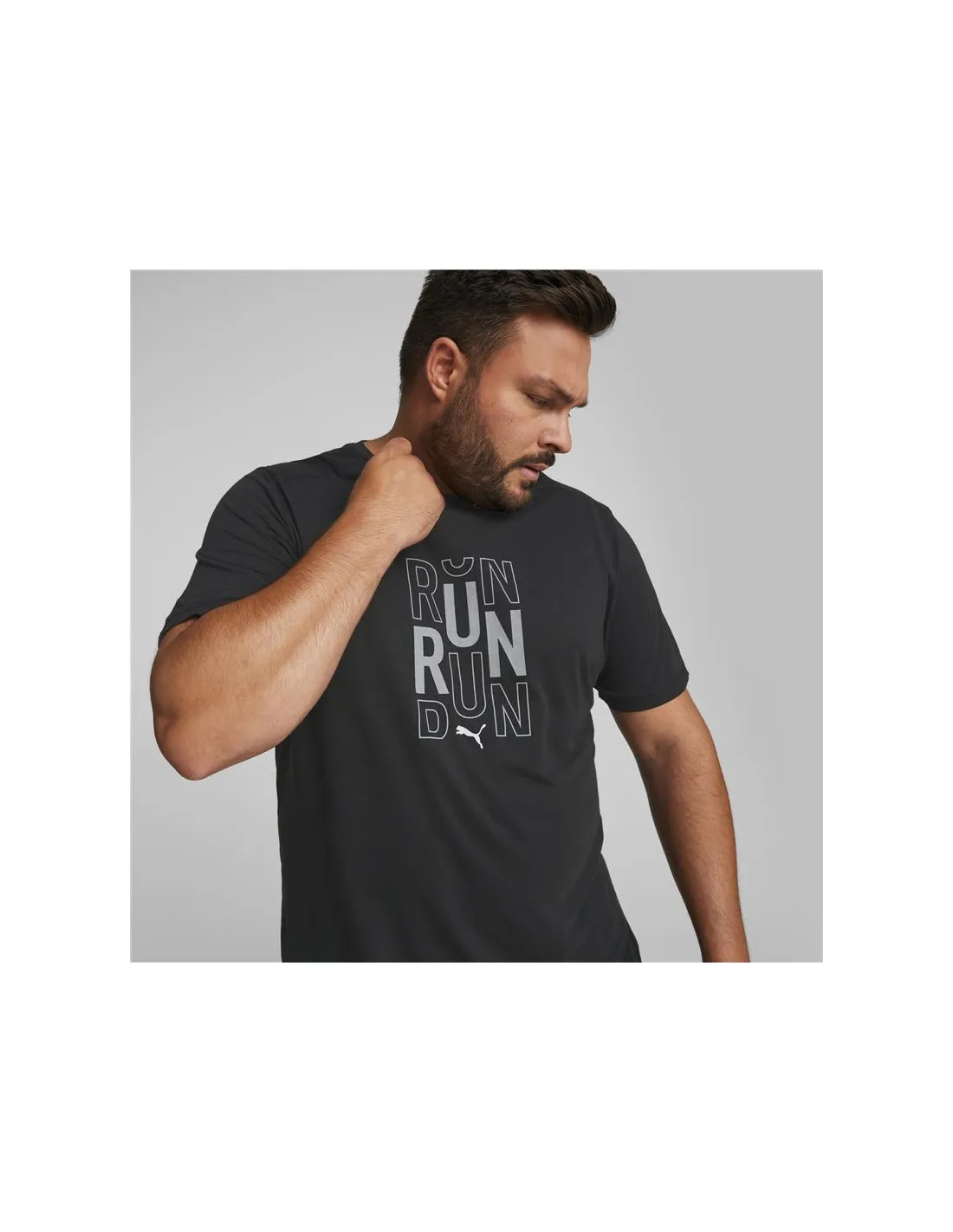 Camiseta de running Puma Performace Logo negro Hombre