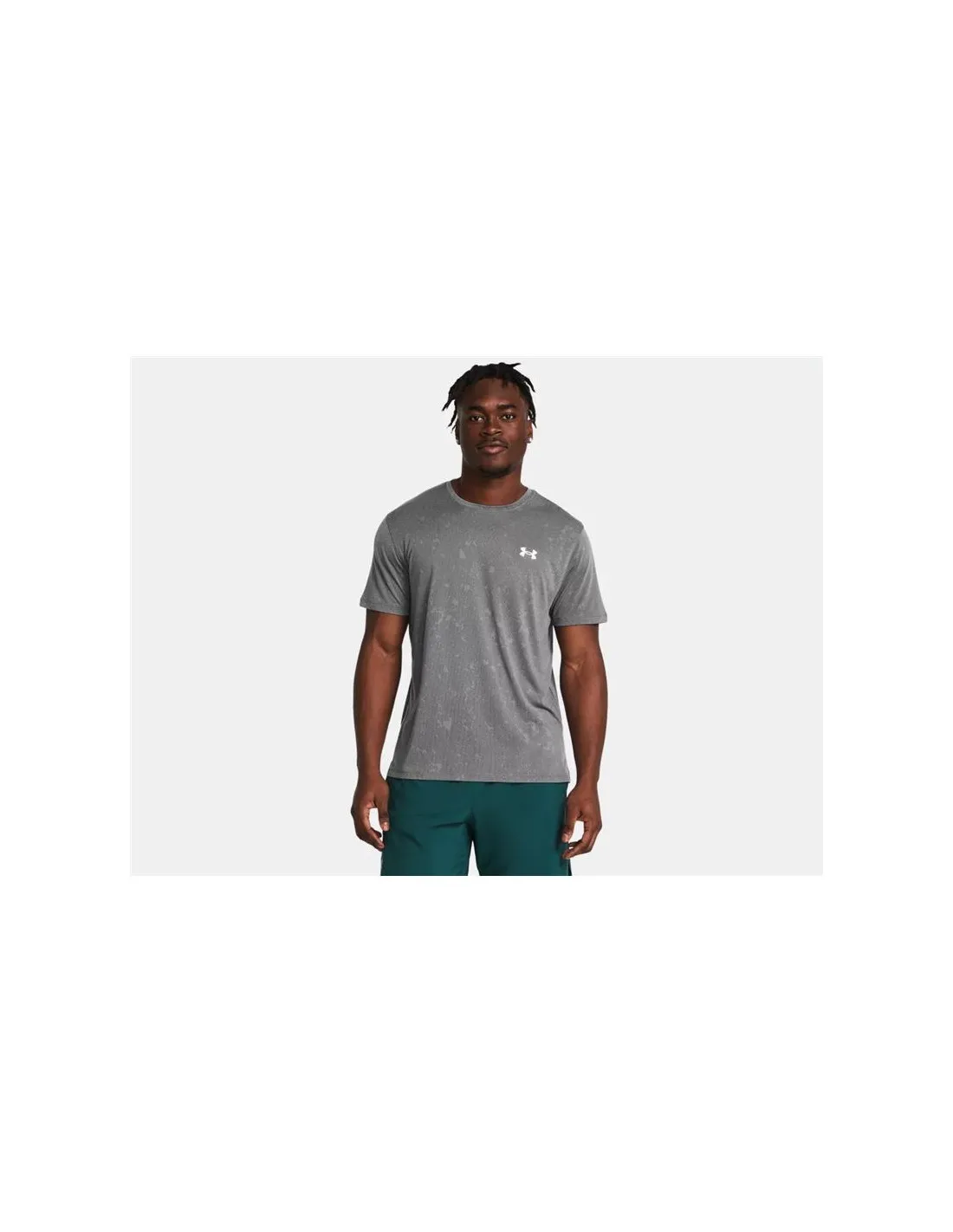 Camiseta de Running Under Armour Launch Splatter Hombre Gris