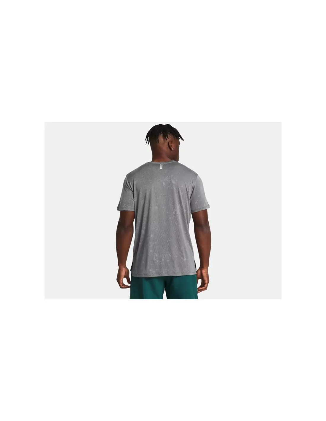 Camiseta de Running Under Armour Launch Splatter Hombre Gris