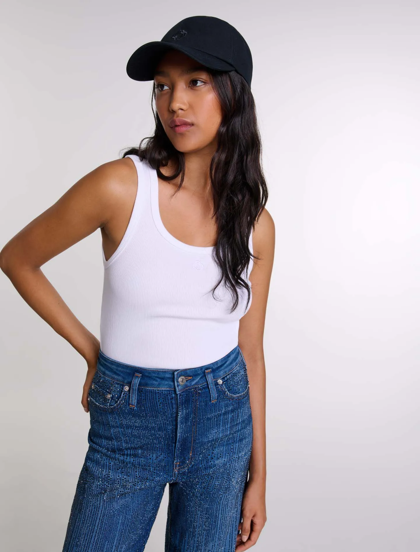Camiseta de tirantes acanalada