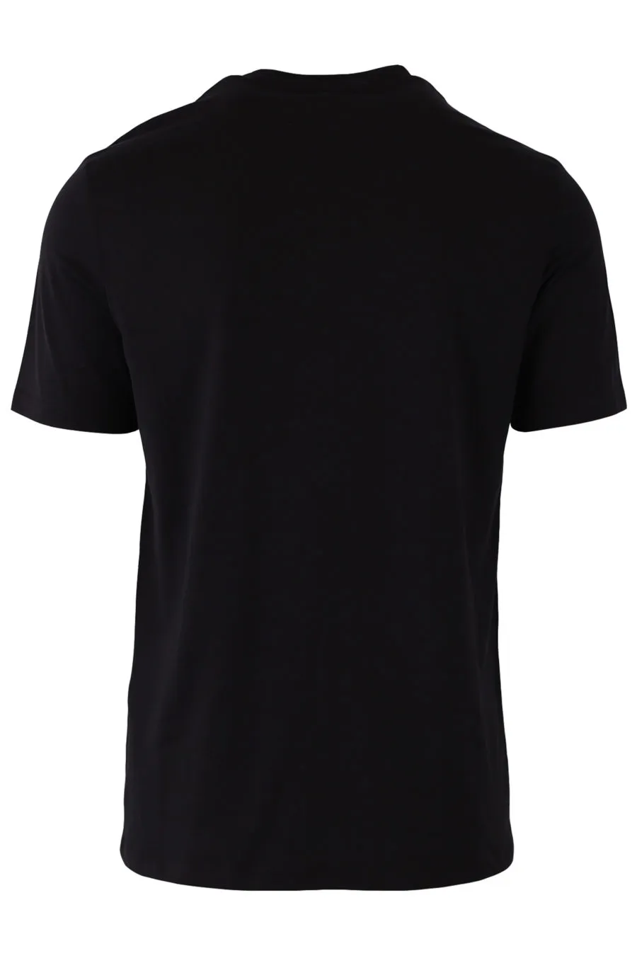 Camiseta interior negra con logo blanco bordado