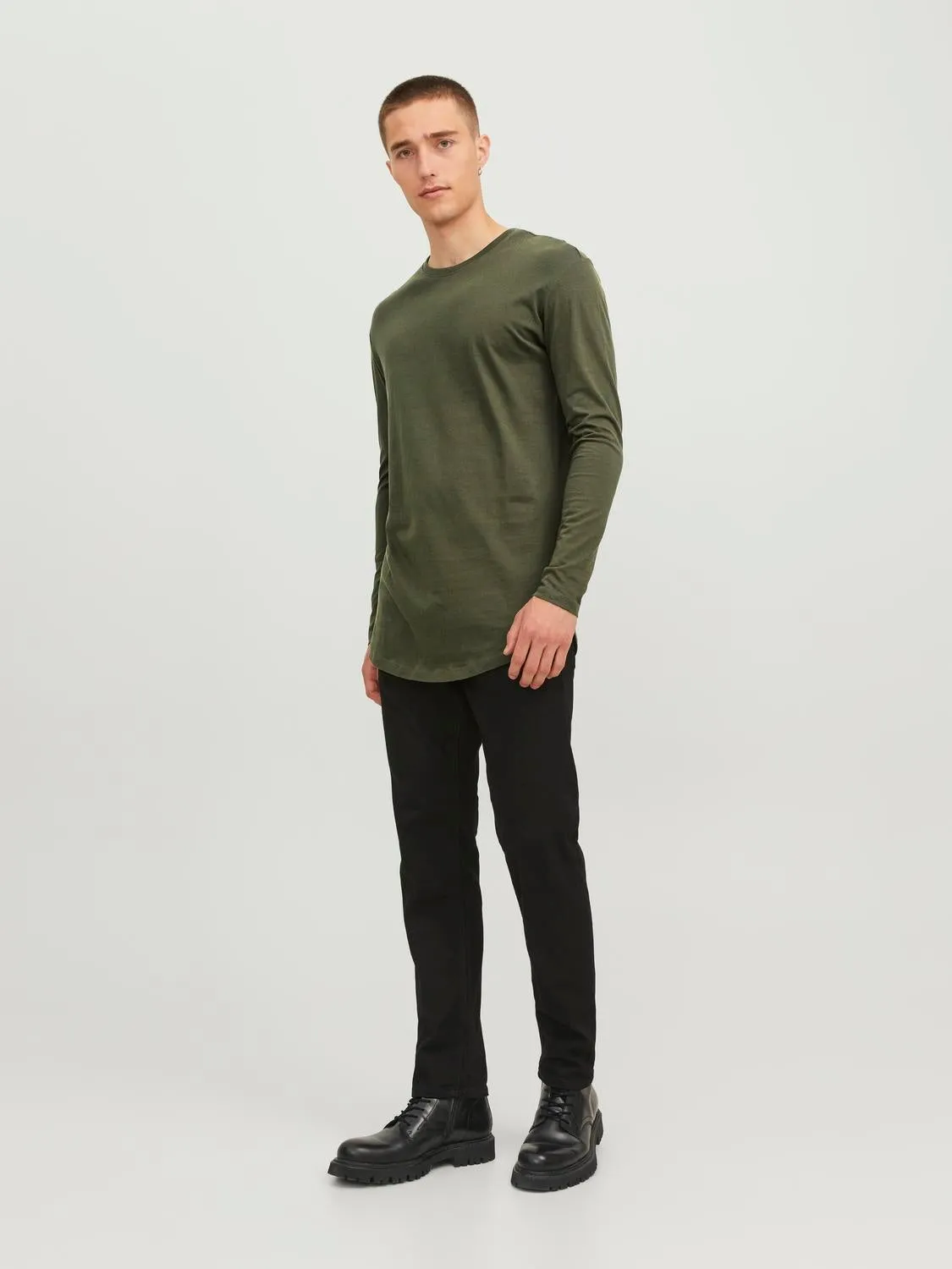 Camiseta Liso Cuello redondo | Verde oscuro | Jack & Jones®