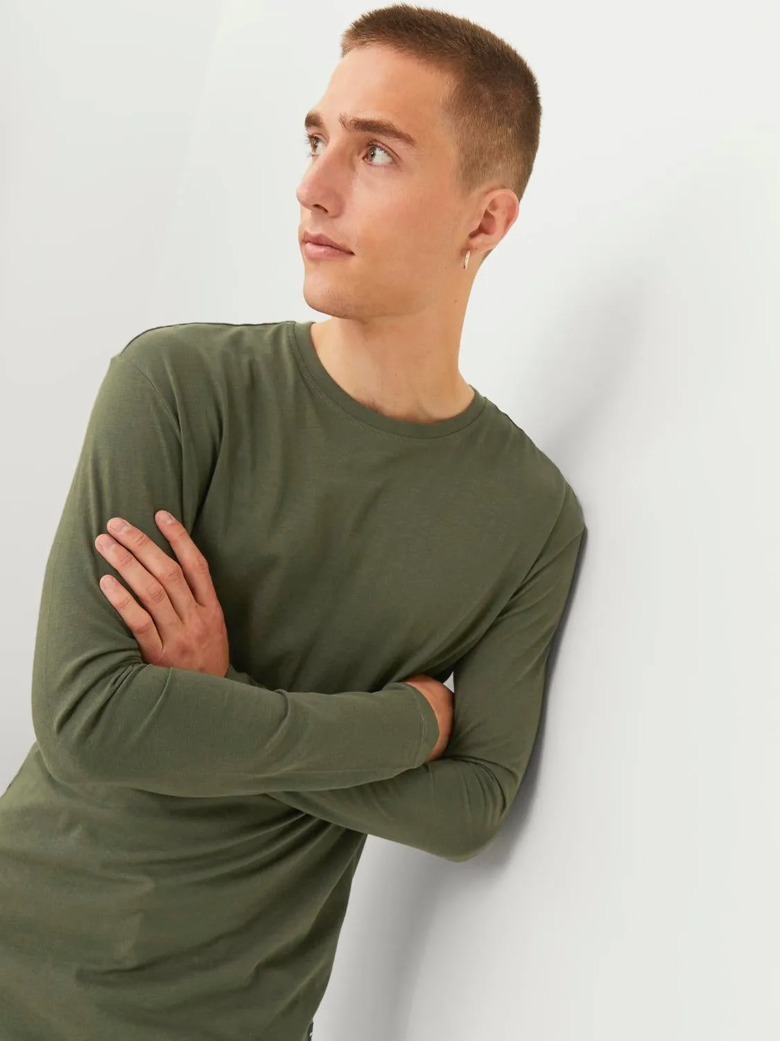 Camiseta Liso Cuello redondo | Verde oscuro | Jack & Jones®