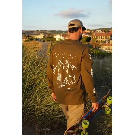Camiseta Manga Larga Camping Tent British Khaki 