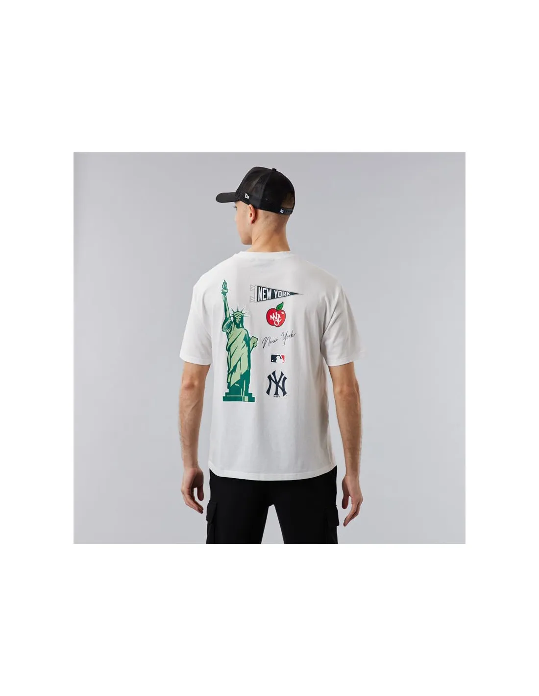 Camiseta New Era NYY MLB City Graphic Iversized Hombre Black