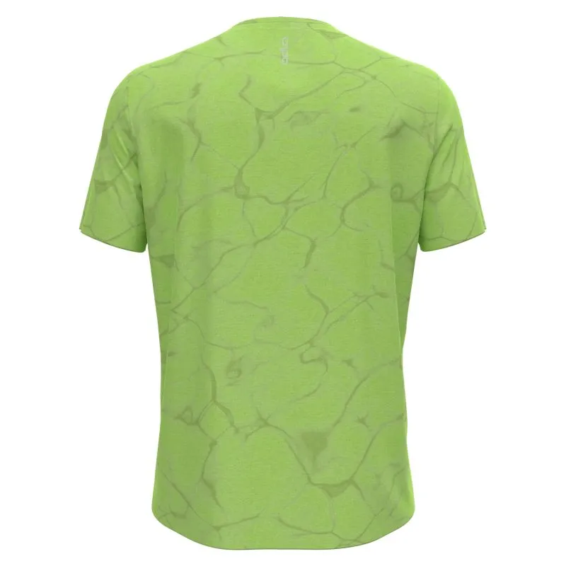 CAMISETA ODLO CAMISETA HOMBRE CREW NECK S/S ZEROWEIGHT ENGINEERED CHILLTEC (SHARP GREEN MELANGE)