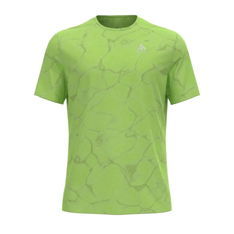 CAMISETA ODLO CAMISETA HOMBRE CREW NECK S/S ZEROWEIGHT ENGINEERED CHILLTEC (SHARP GREEN MELANGE)