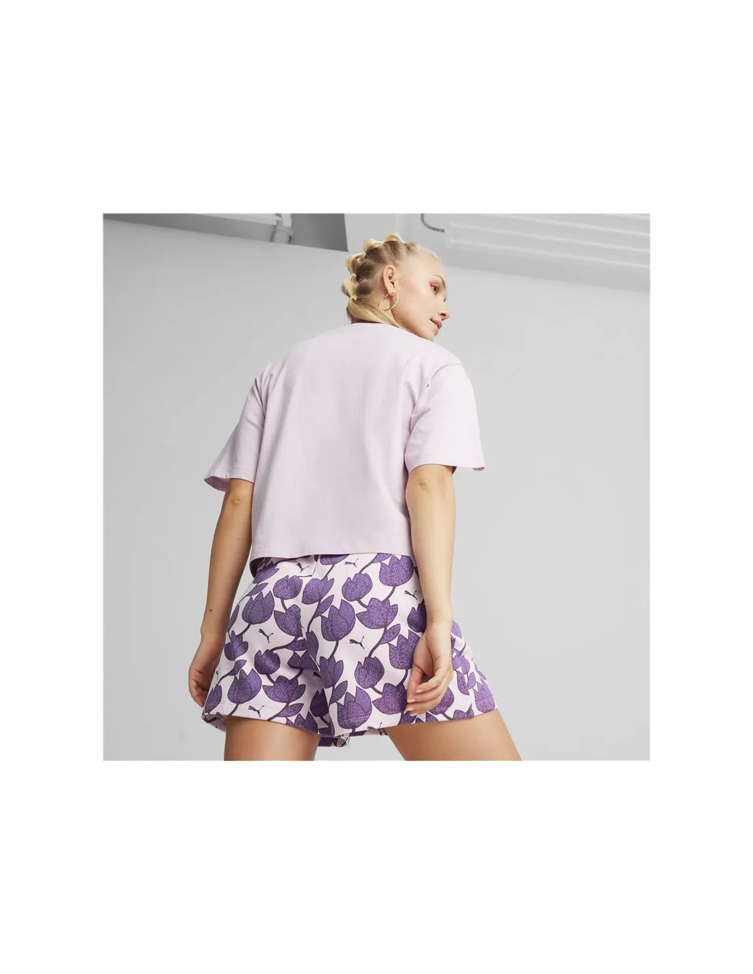 Camiseta Puma Essentials+ Blossom Morado Mujer