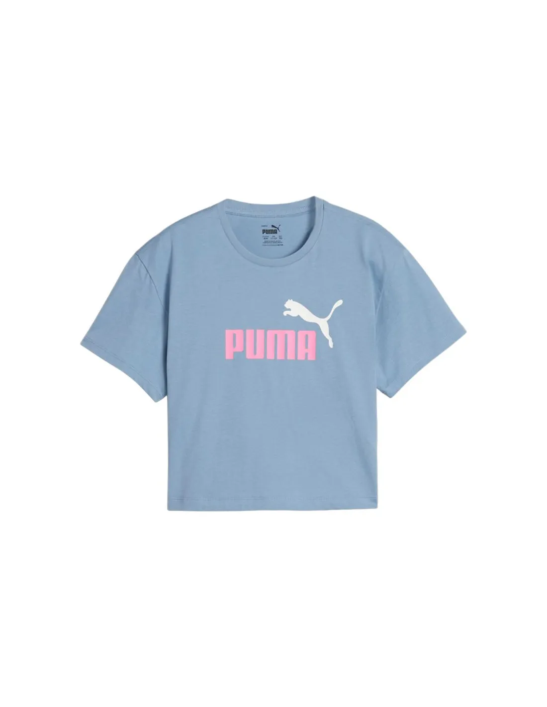 Camiseta Puma Girls Cropped Zen Azul Infantil