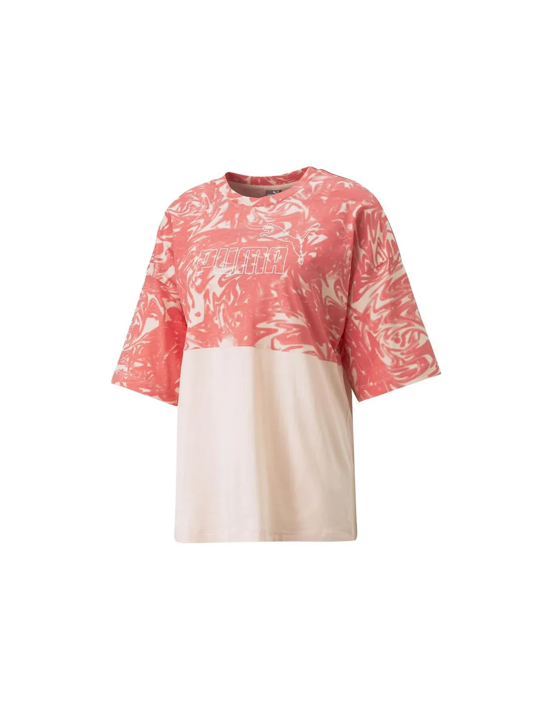 Camiseta Puma Power Colorbloc Mujer Rose Dust