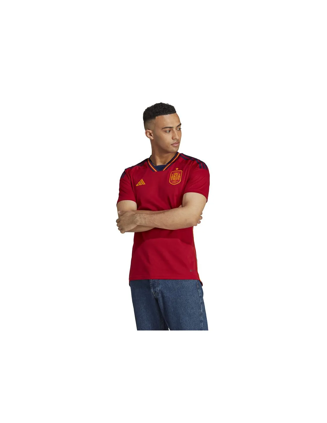 Camiseta roja de fútbol adidas Pimera Equipación España 22 Hombre