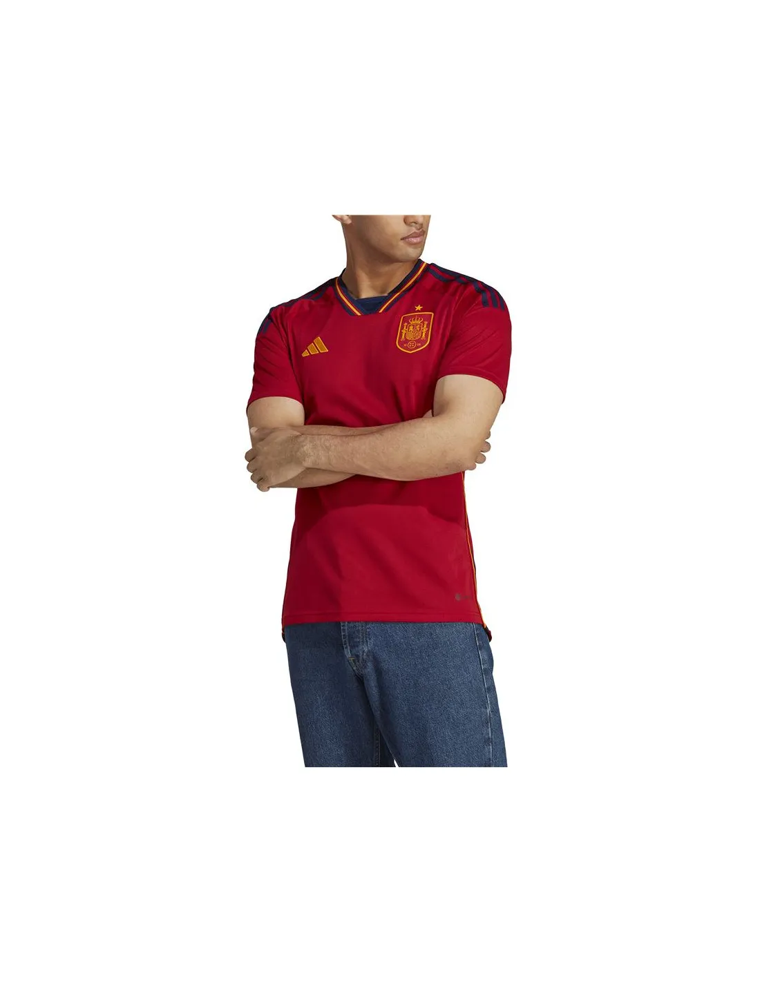 Camiseta roja de fútbol adidas Pimera Equipación España 22 Hombre