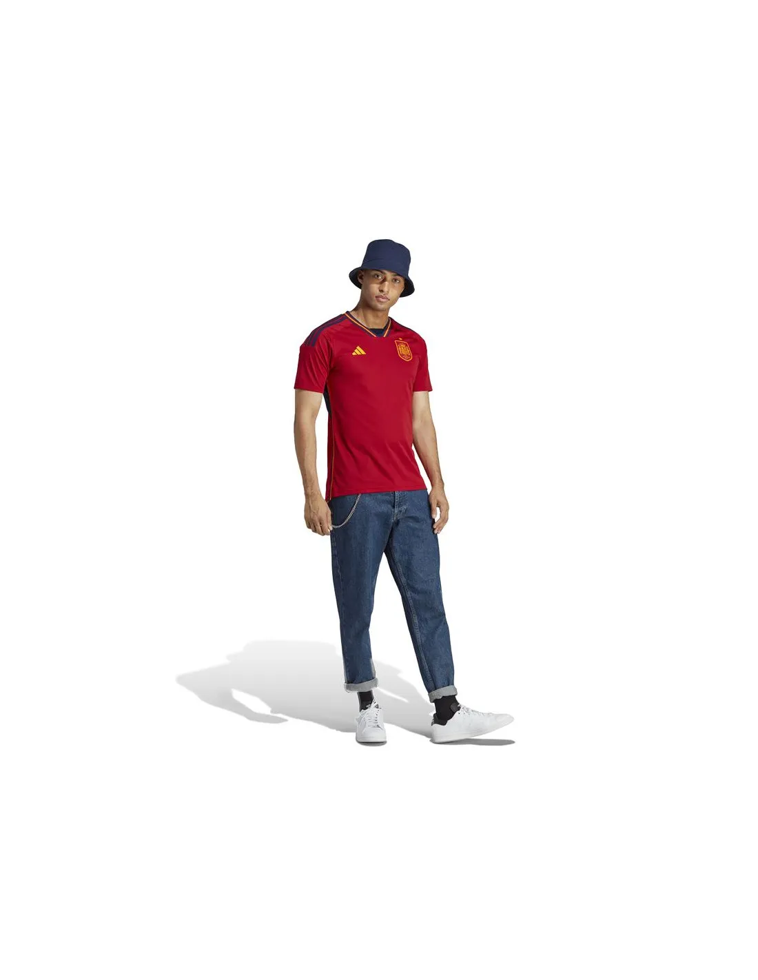 Camiseta roja de fútbol adidas Pimera Equipación España 22 Hombre