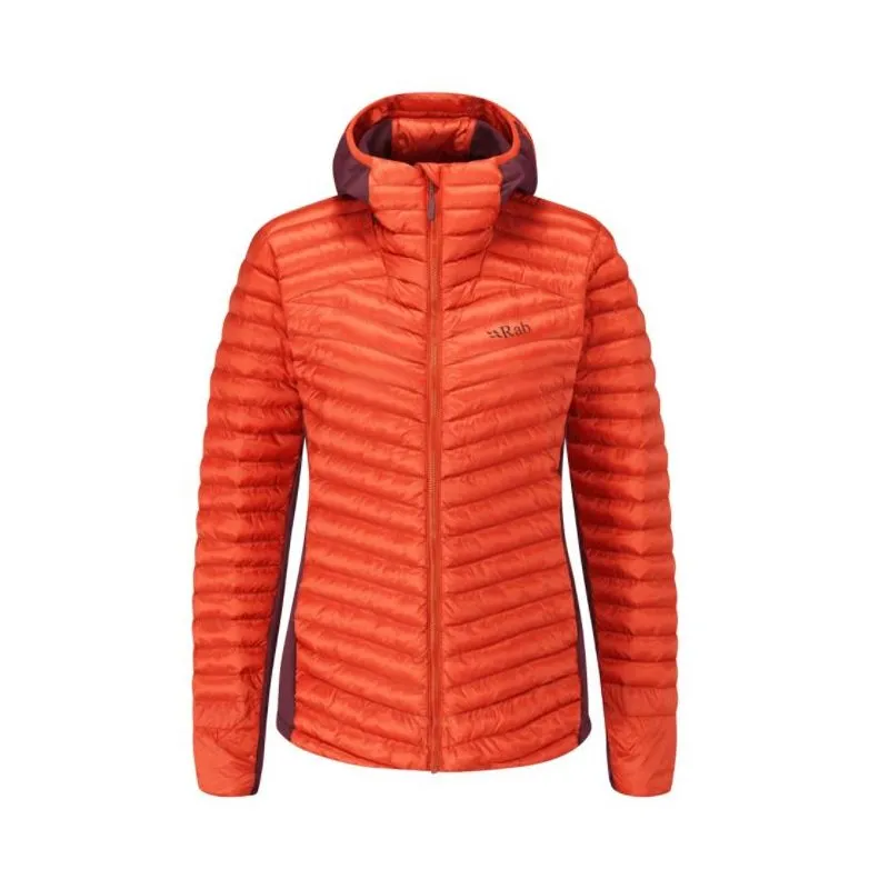 Camiseta técnica con capucha Rab Cirrus Flex 2.0 (Red Grapefruit) para mujer