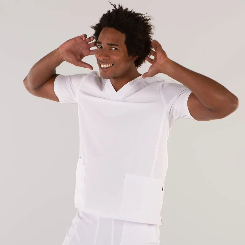 CAMISOLA SANITARIA BLANCA MICROFIBRA 360 TADEO  GARY'S