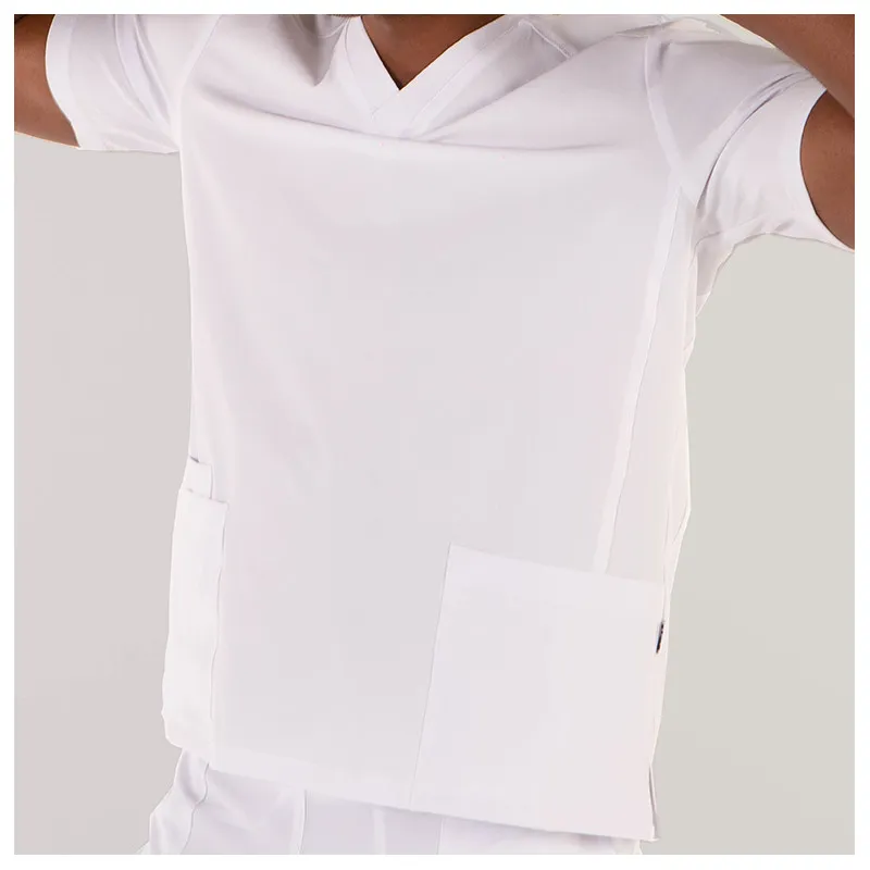 CAMISOLA SANITARIA BLANCA MICROFIBRA 360 TADEO  GARY'S