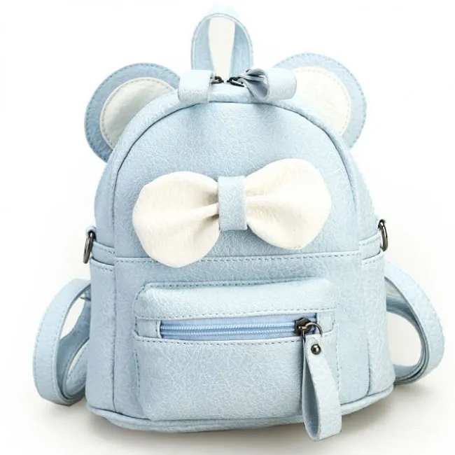 Cartoon Mouse's Ears Mini Bow Kitty Ears School PU College Backpacks