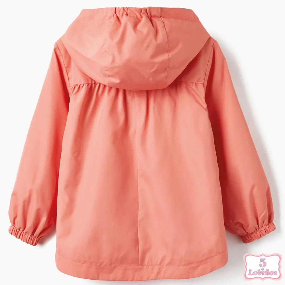 CHAQUETA CORTAVIENTOS BEBÉ NIÑA CORAL ZIPPY