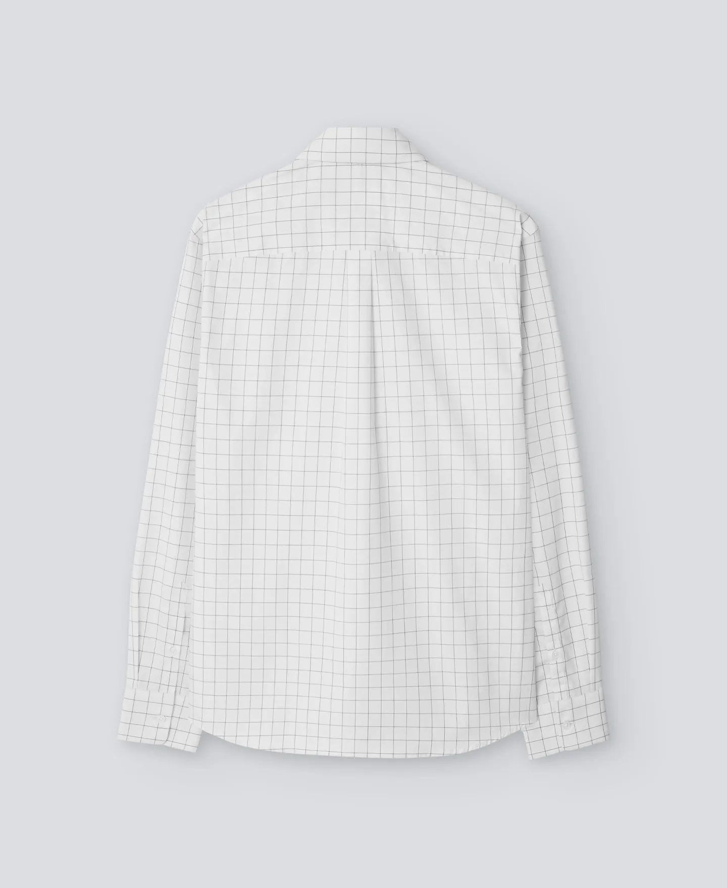 Checkered pattern cotton shirt man