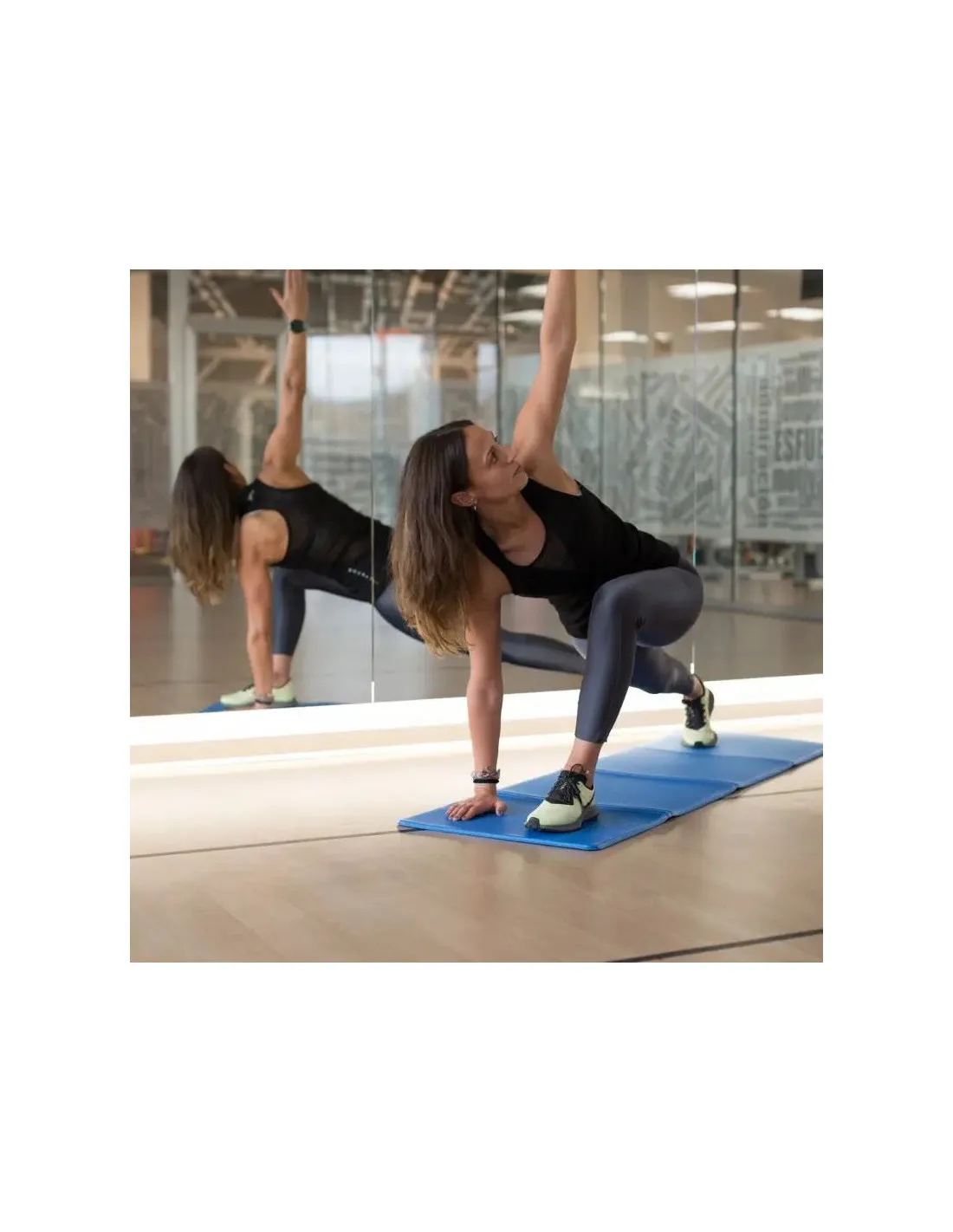 Colchoneta de Fitness Softee  Plegable Azul