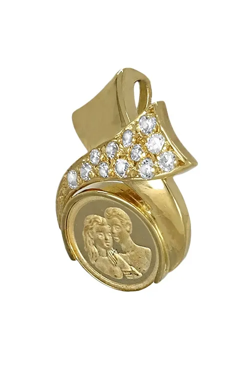 Colgante oro amarillo medalla del amor 001_095194
