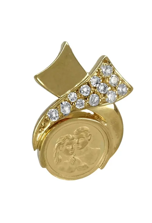 Colgante oro amarillo medalla del amor 001_095194