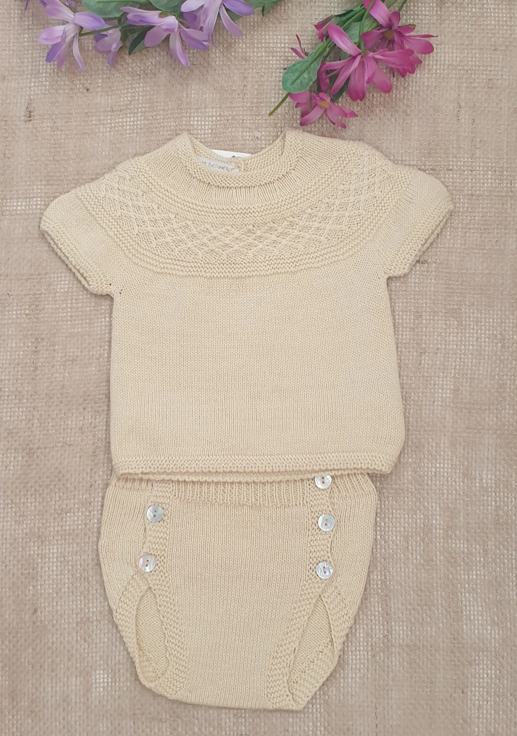 Conjunto bebé cubrepañal más jersey P100041
