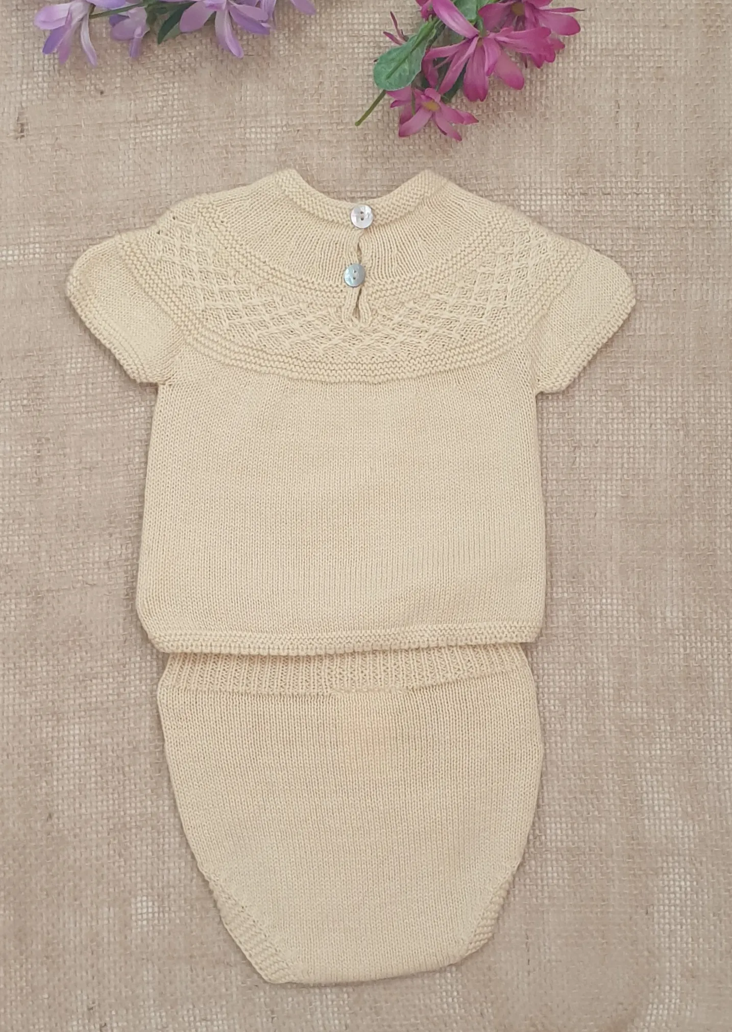 Conjunto bebé cubrepañal más jersey P100041