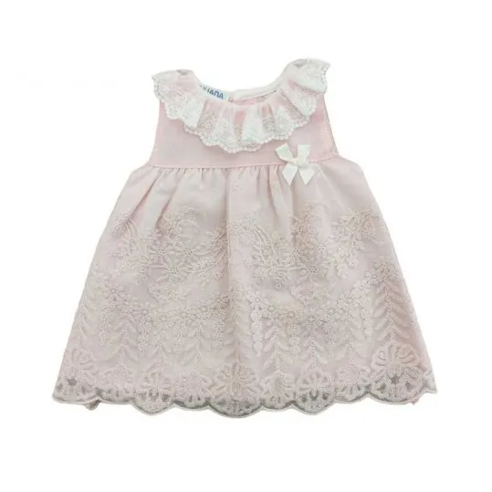 Conjunto bebé Juliana rosa calado
