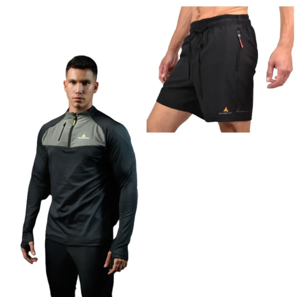 Conjunto Deportivo! Buzo S/capucha Hombre +short Microfibra