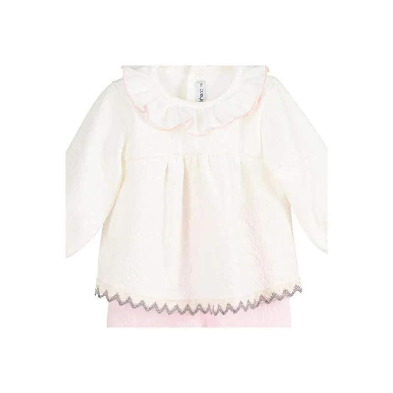 Conjunto polaina para bebe puntillas