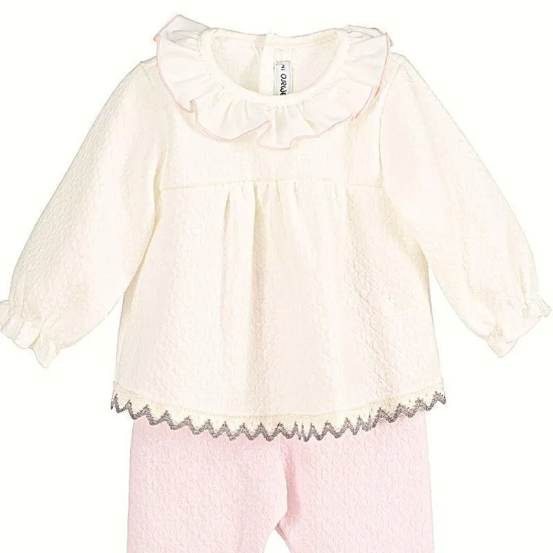 Conjunto polaina para bebe puntillas