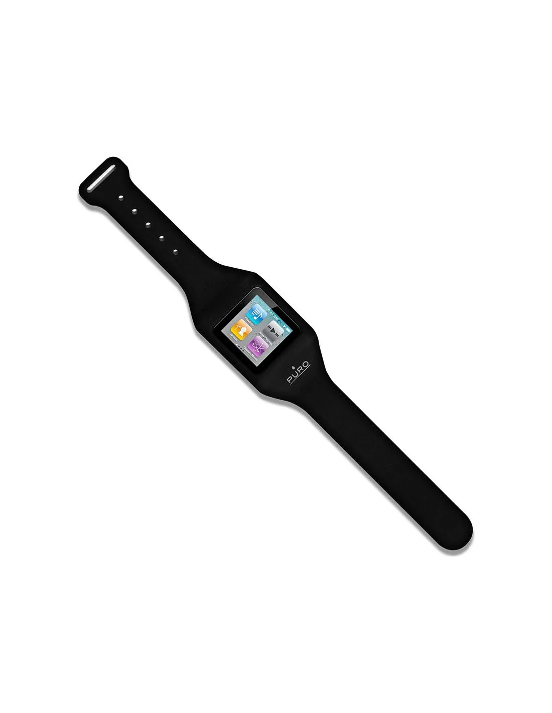 Correa reloj de Running In Off Com Ipod 6 Negra Silicona Puro
